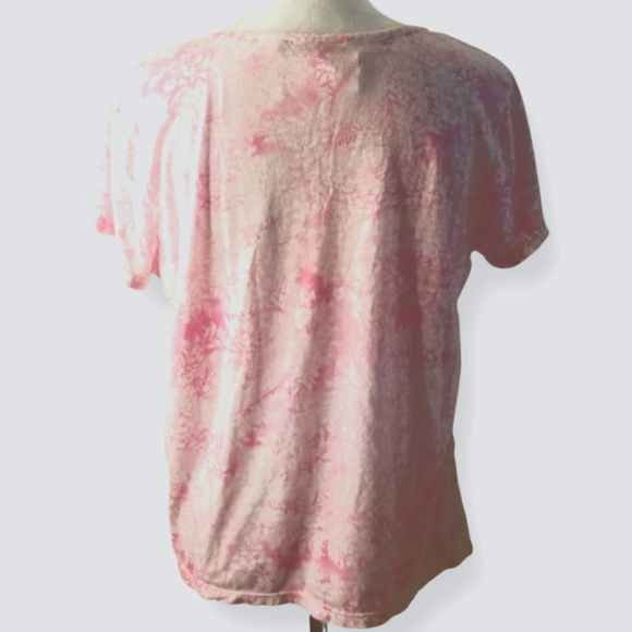 🦋Lauren Ralph Lauren Pink & White Mottled Top - Picture 3 of 5